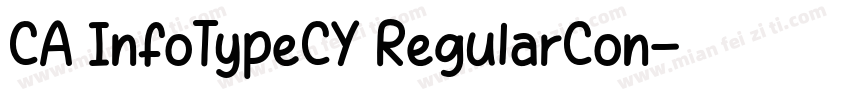 CA InfoTypeCY RegularCon字体转换